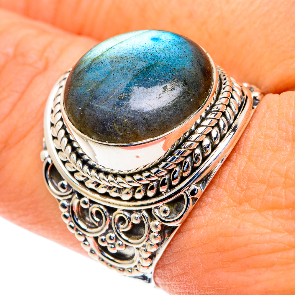 Labradorite Rings handcrafted by Ana Silver Co - RING82183