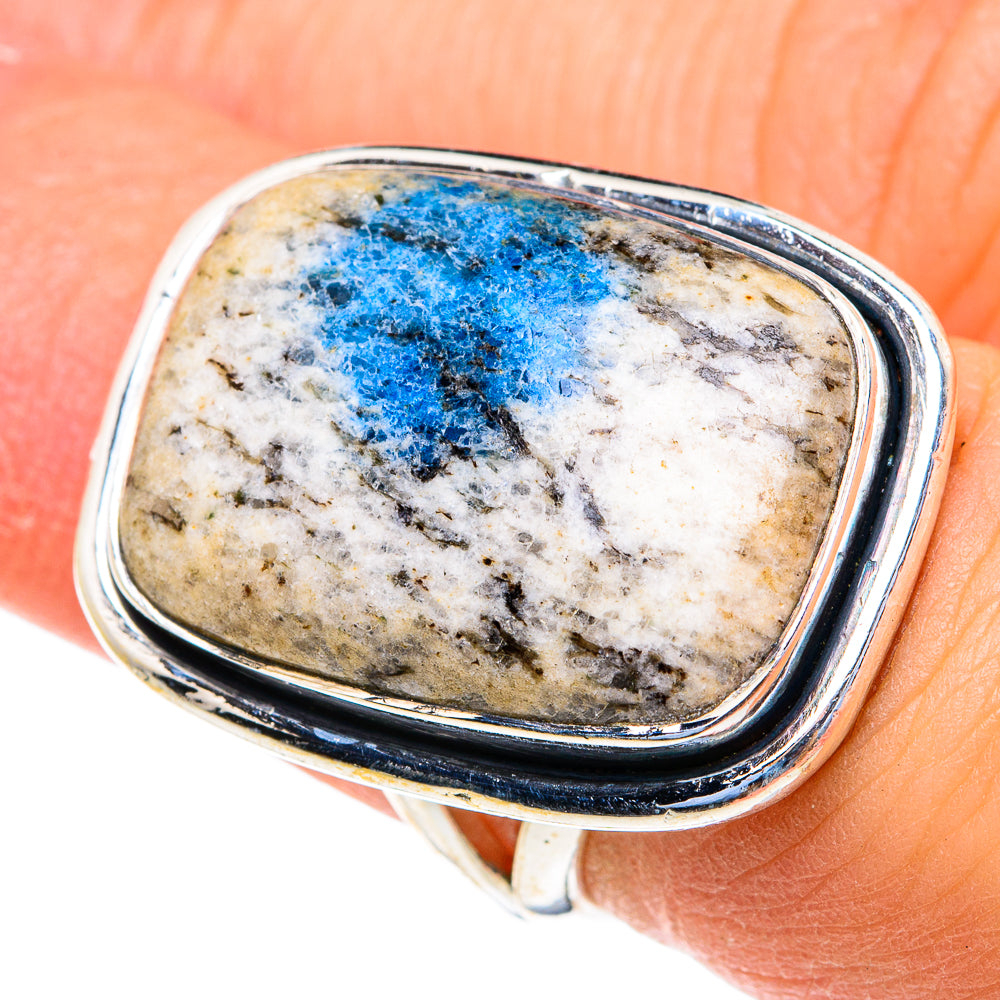 K2 Blue Azurite Rings handcrafted by Ana Silver Co - RING82184