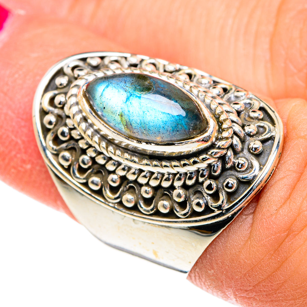 Labradorite Rings handcrafted by Ana Silver Co - RING82185