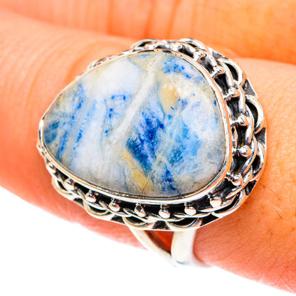 Blue Scheelite Rings handcrafted by Ana Silver Co - RING82187