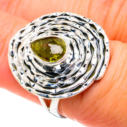 Green Tourmaline Rings handcrafted by Ana Silver Co - RING82189