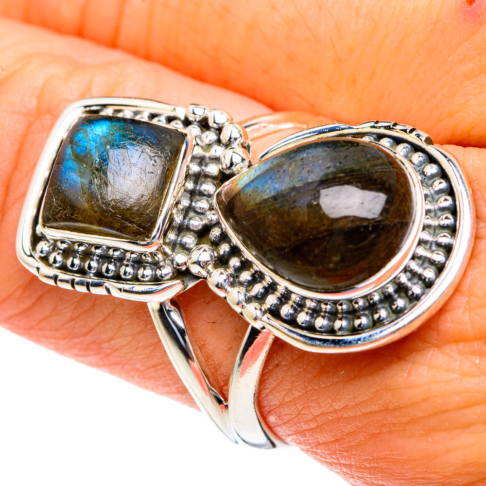 Labradorite Rings handcrafted by Ana Silver Co - RING82192