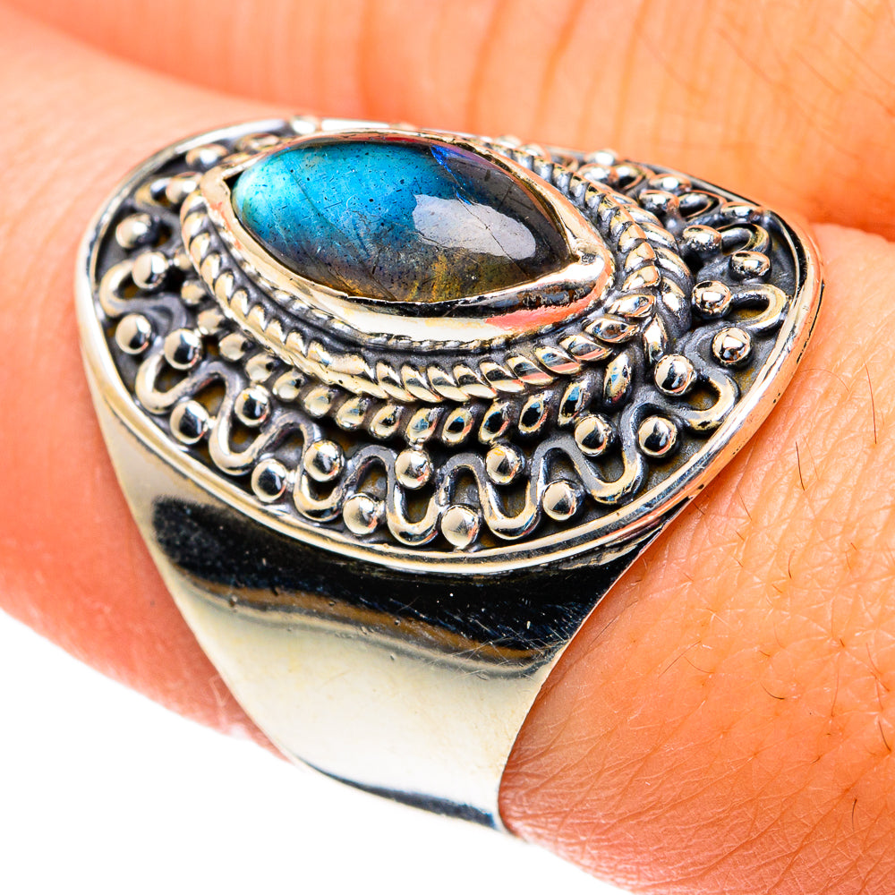 Labradorite Rings handcrafted by Ana Silver Co - RING82196