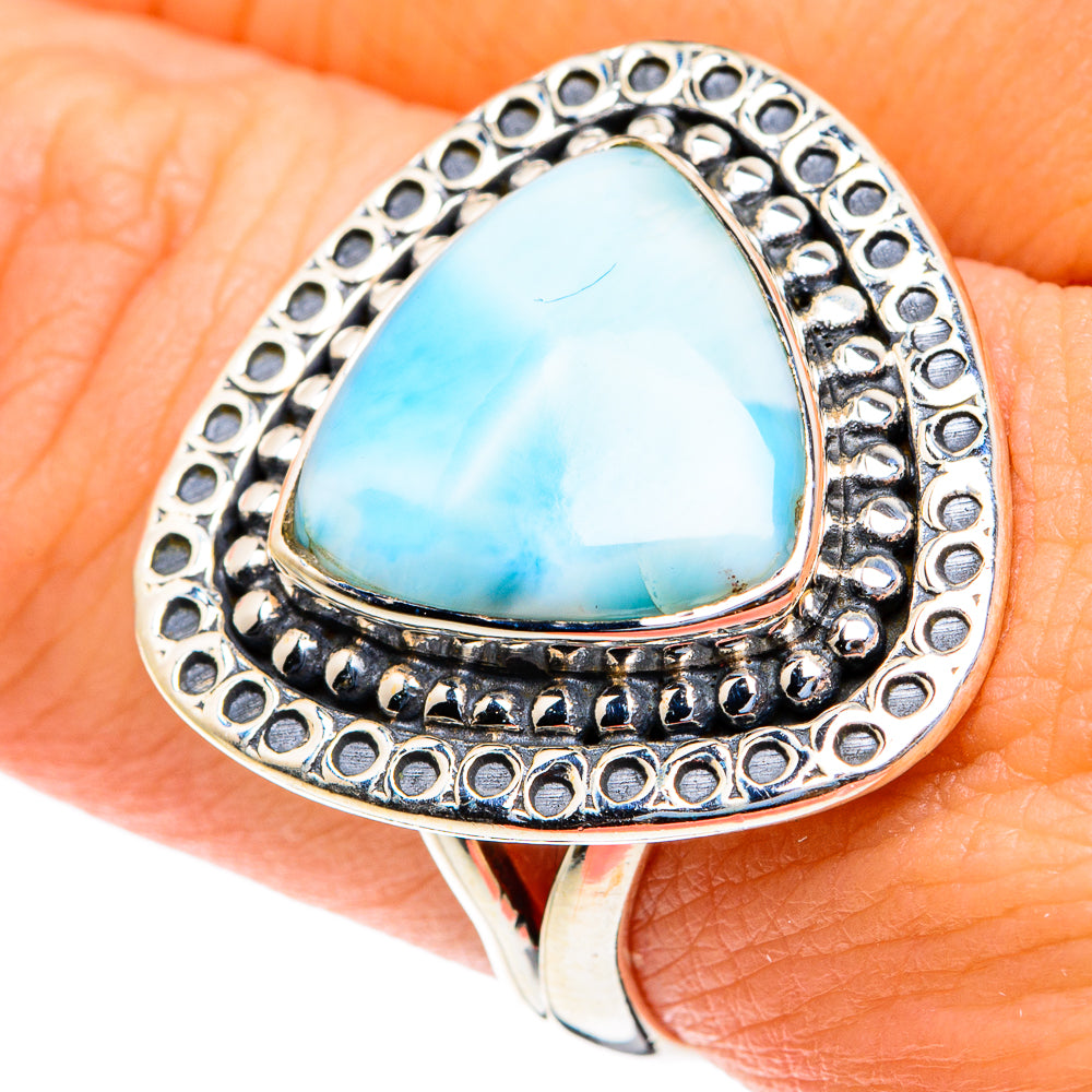 Larimar Rings handcrafted by Ana Silver Co - RING82200