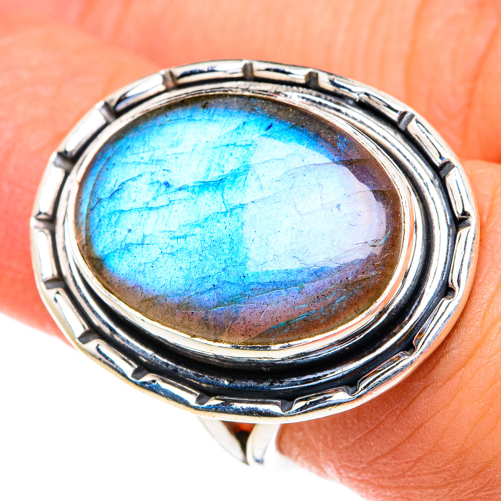 Labradorite Rings handcrafted by Ana Silver Co - RING82233