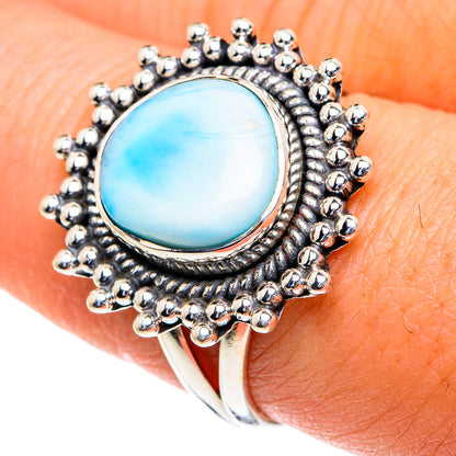 Larimar Rings handcrafted by Ana Silver Co - RING82237