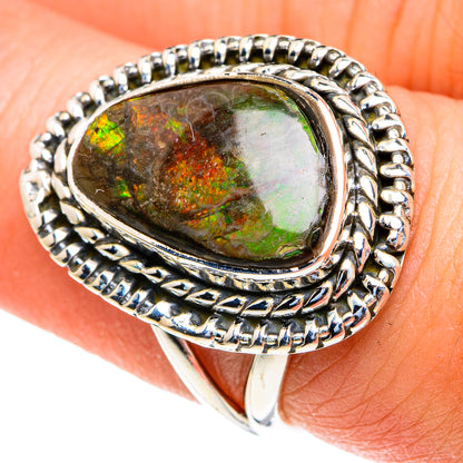 Ammolite Rings handcrafted by Ana Silver Co - RING82259