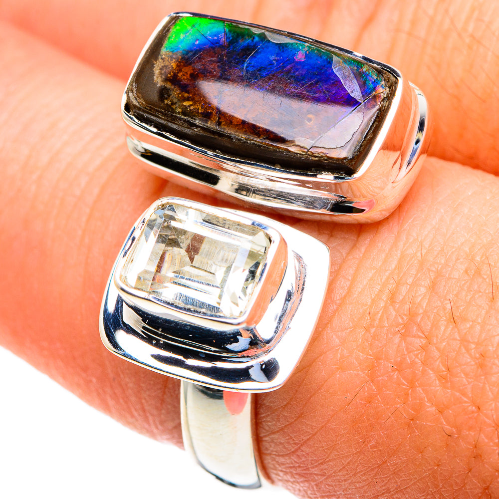 Ammolite Rings handcrafted by Ana Silver Co - RING82260