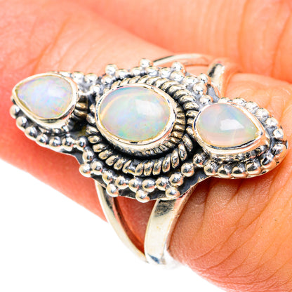 Rainbow Moonstone Rings handcrafted by Ana Silver Co - RING82262