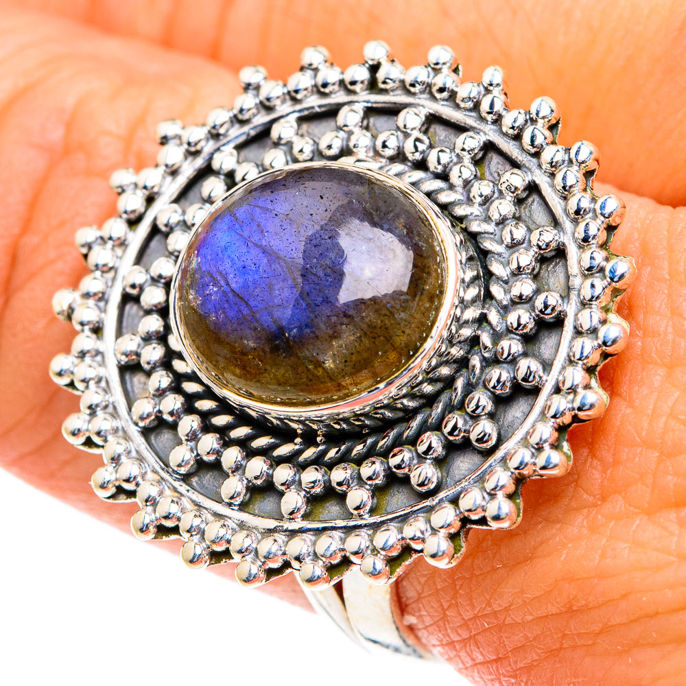 Labradorite Rings handcrafted by Ana Silver Co - RING82263
