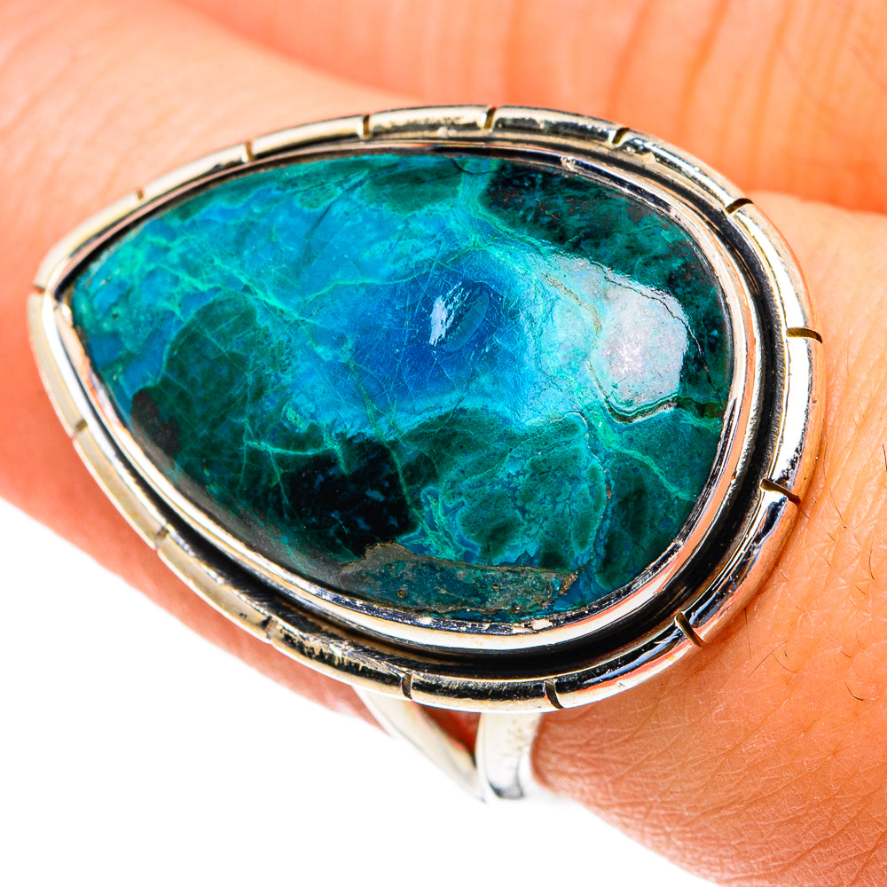 Chrysocolla Rings handcrafted by Ana Silver Co - RING82265