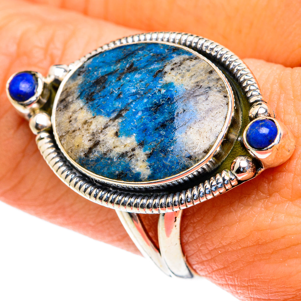 K2 Blue Azurite Rings handcrafted by Ana Silver Co - RING82271