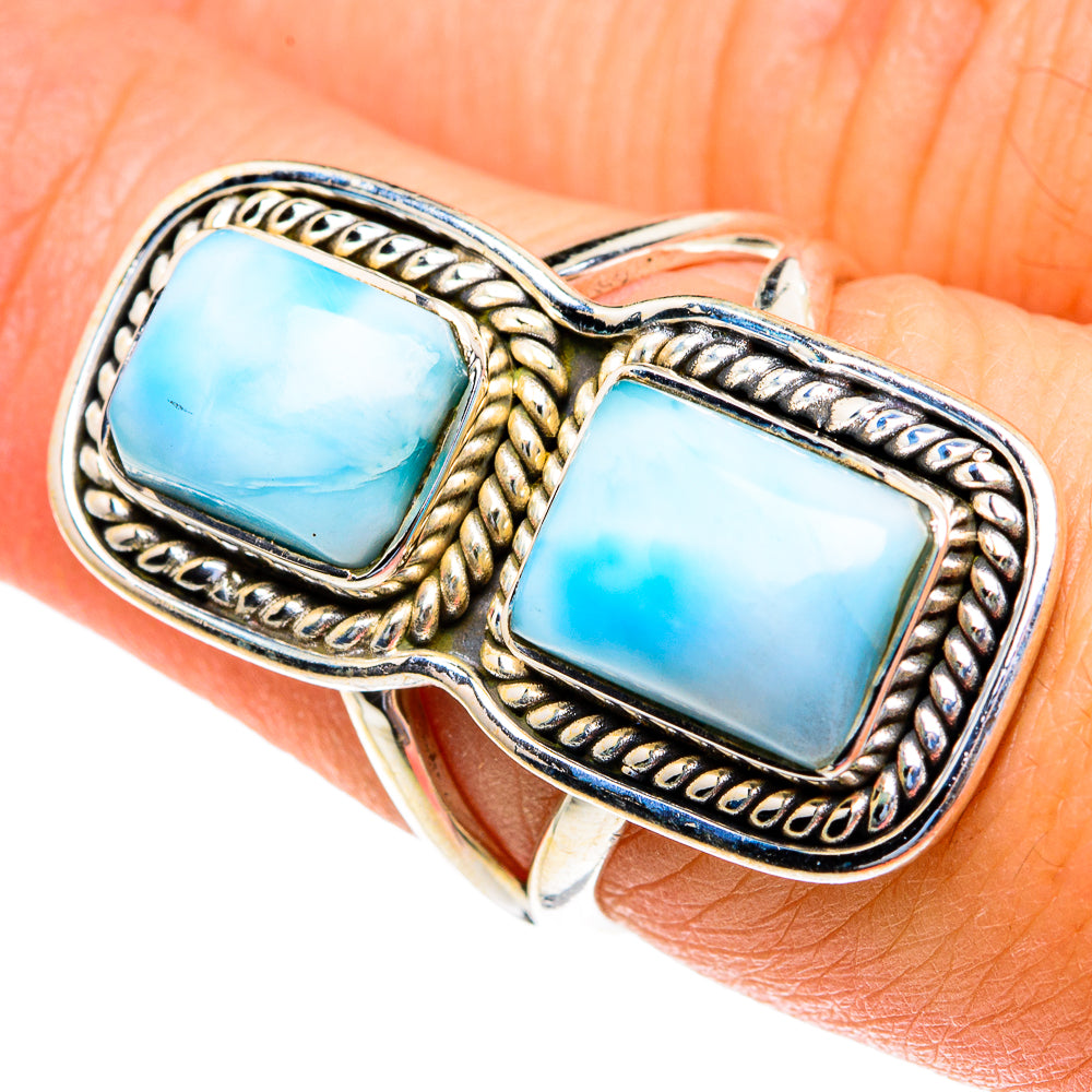 Larimar Rings handcrafted by Ana Silver Co - RING82272