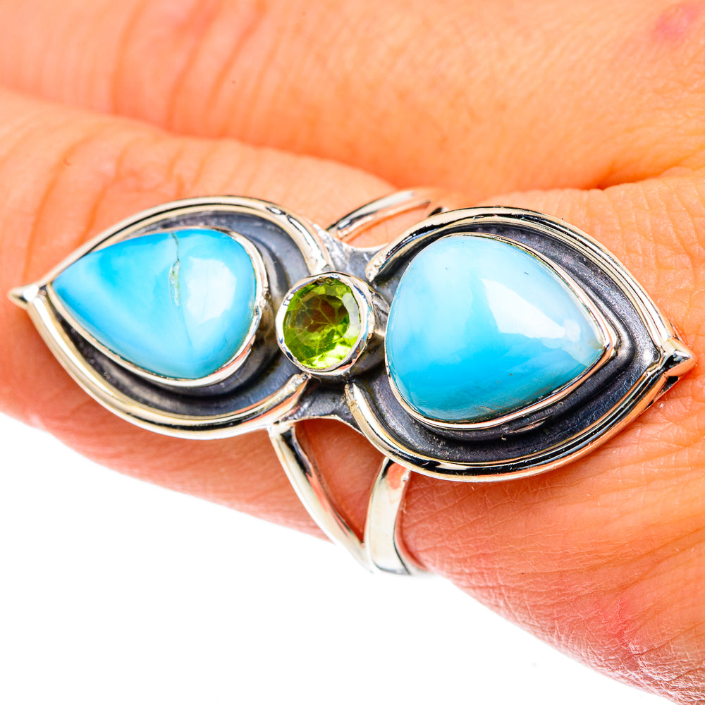 Larimar Rings handcrafted by Ana Silver Co - RING82280