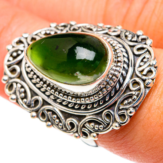 Australian Green Opal Rings handcrafted by Ana Silver Co - RING82282