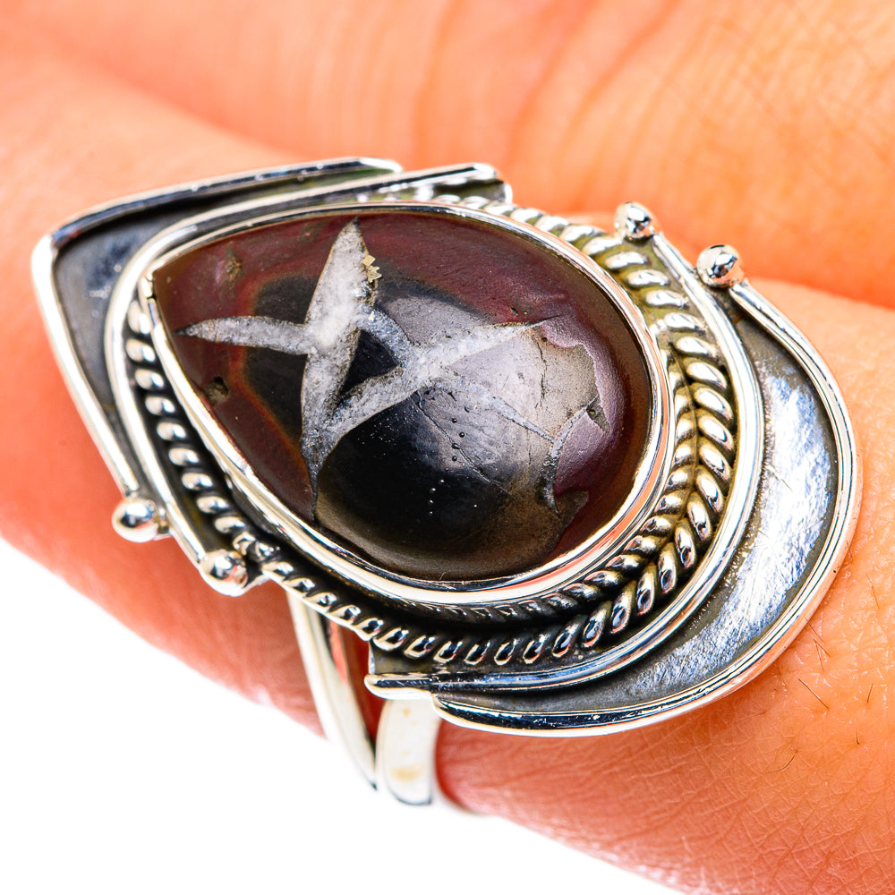 Septarian Geode Rings handcrafted by Ana Silver Co - RING82286