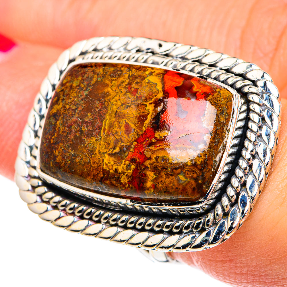 Moroccan Agate Rings handcrafted by Ana Silver Co - RING82290
