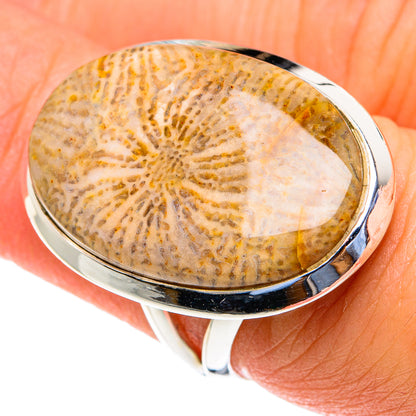 Fossil Coral Rings handcrafted by Ana Silver Co - RING82292