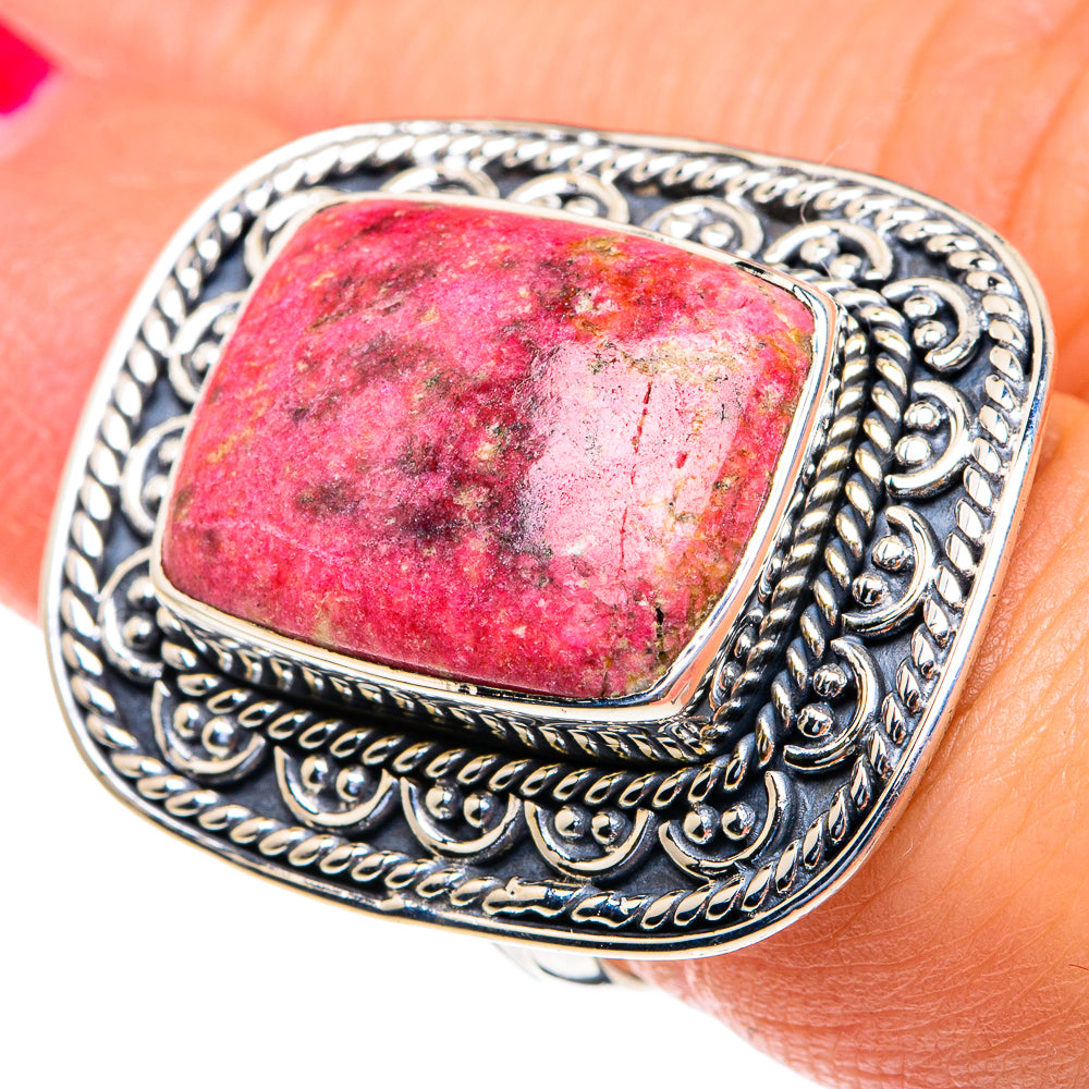 Rhodonite Rings handcrafted by Ana Silver Co - RING82294