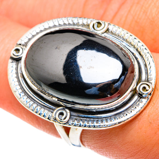 Hematite Rings handcrafted by Ana Silver Co - RING82312