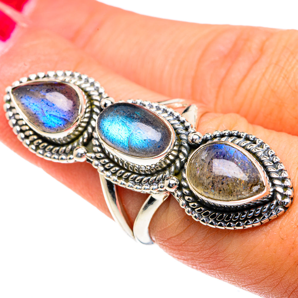 Labradorite Rings handcrafted by Ana Silver Co - RING82316