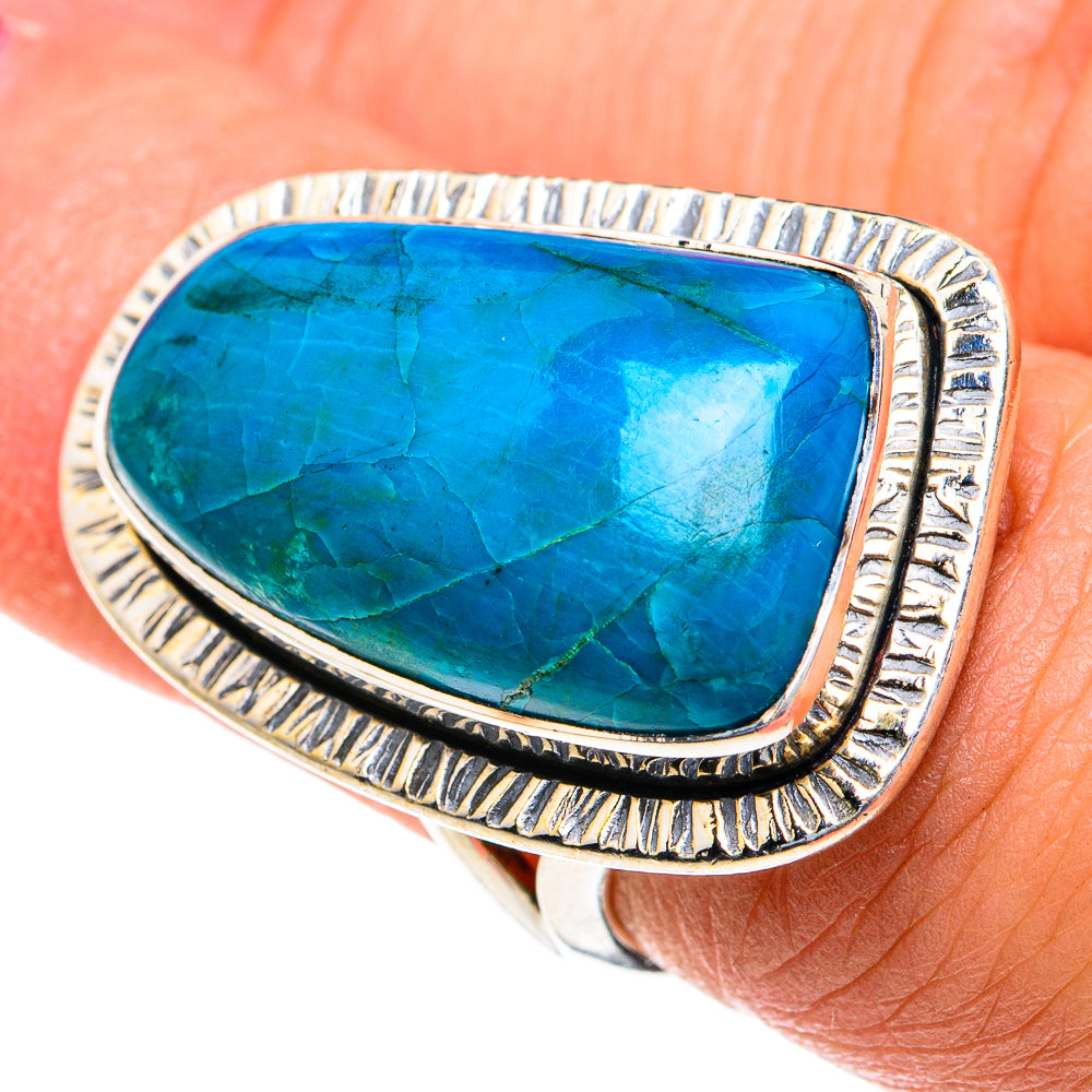 Chrysocolla Rings handcrafted by Ana Silver Co - RING82323
