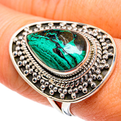 Malachite In Chrysocolla Rings handcrafted by Ana Silver Co - RING82327