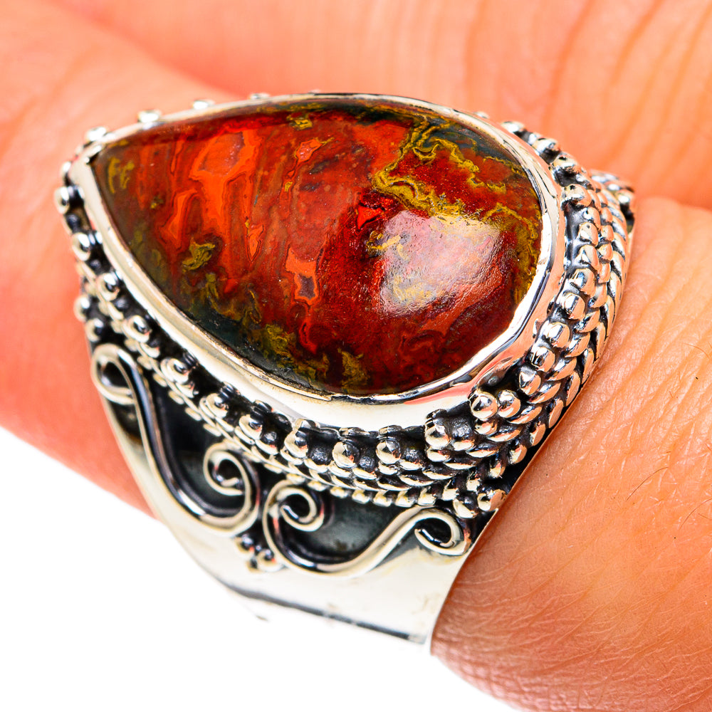 Moroccan Agate Rings handcrafted by Ana Silver Co - RING82333