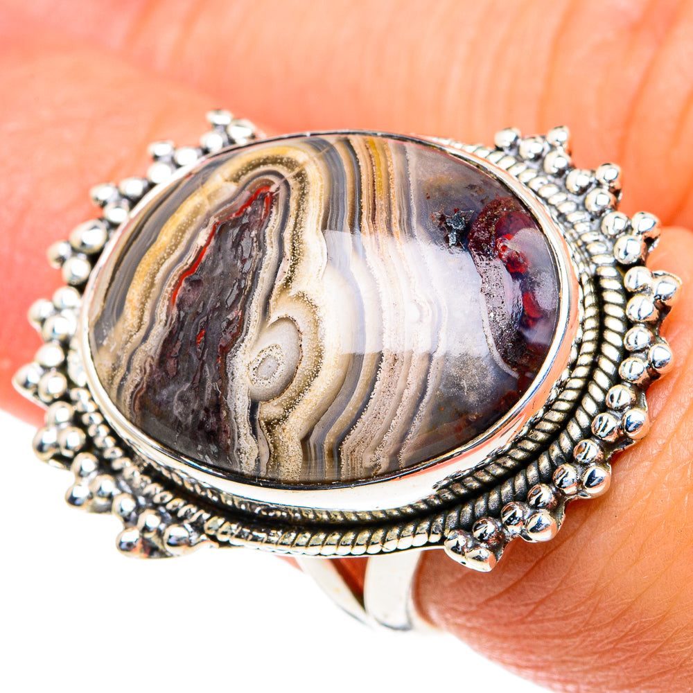 Laguna Lace Agate Rings handcrafted by Ana Silver Co - RING82334