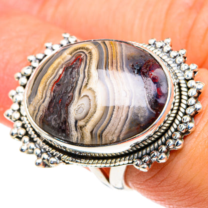 Laguna Lace Agate Rings handcrafted by Ana Silver Co - RING82334
