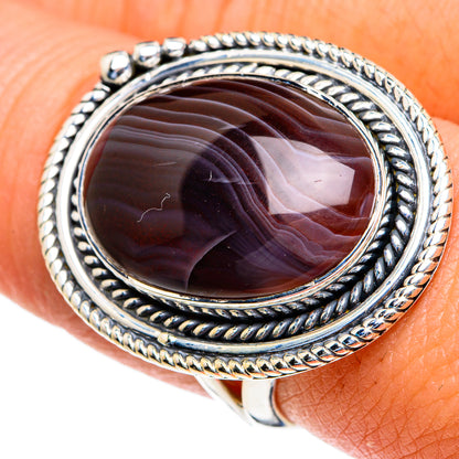 Botswana Agate Rings handcrafted by Ana Silver Co - RING82335