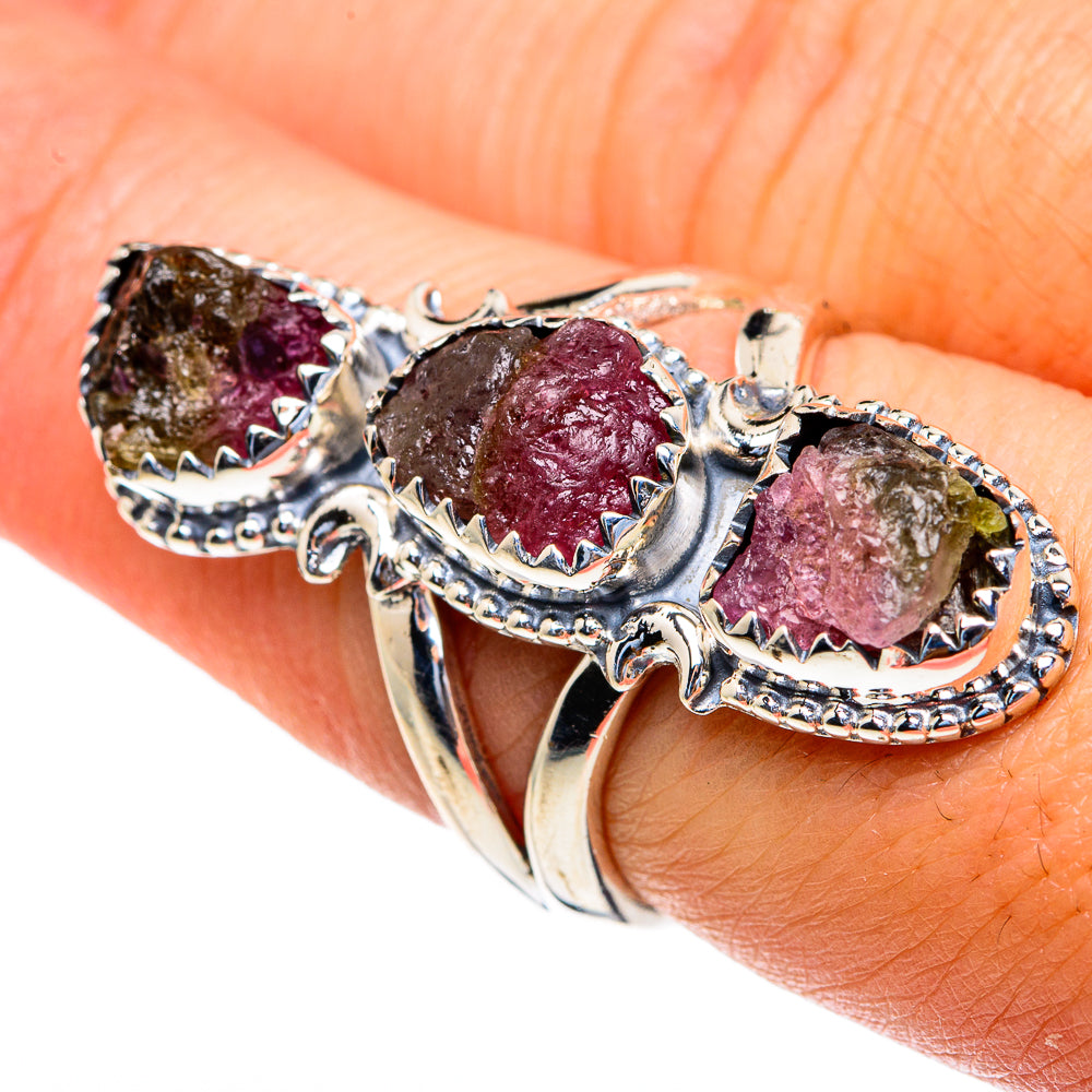 Watermelon Tourmaline Rings handcrafted by Ana Silver Co - RING82339