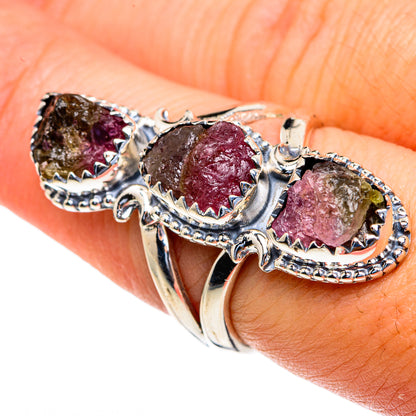 Watermelon Tourmaline Rings handcrafted by Ana Silver Co - RING82339