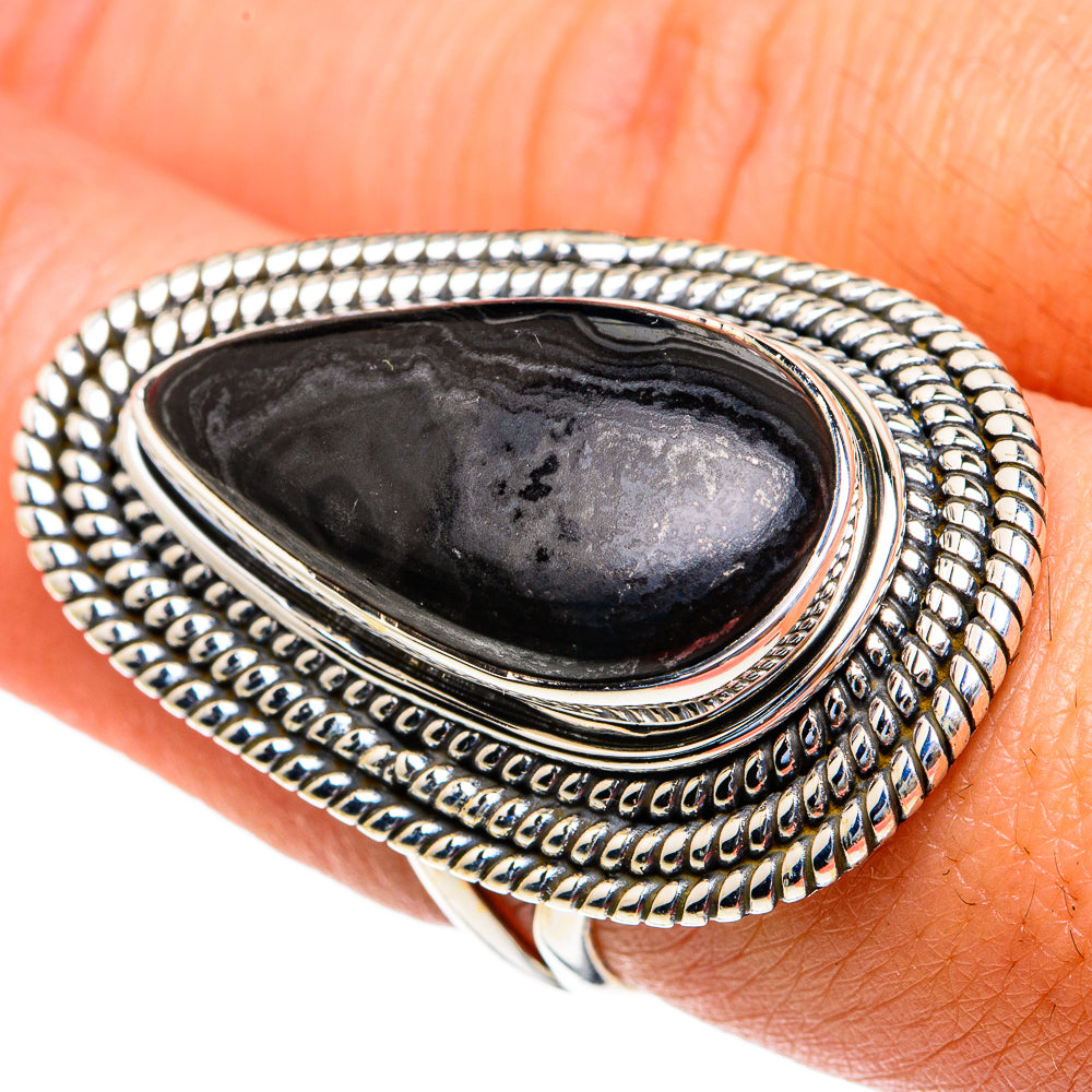 Psilomelane Rings handcrafted by Ana Silver Co - RING82343