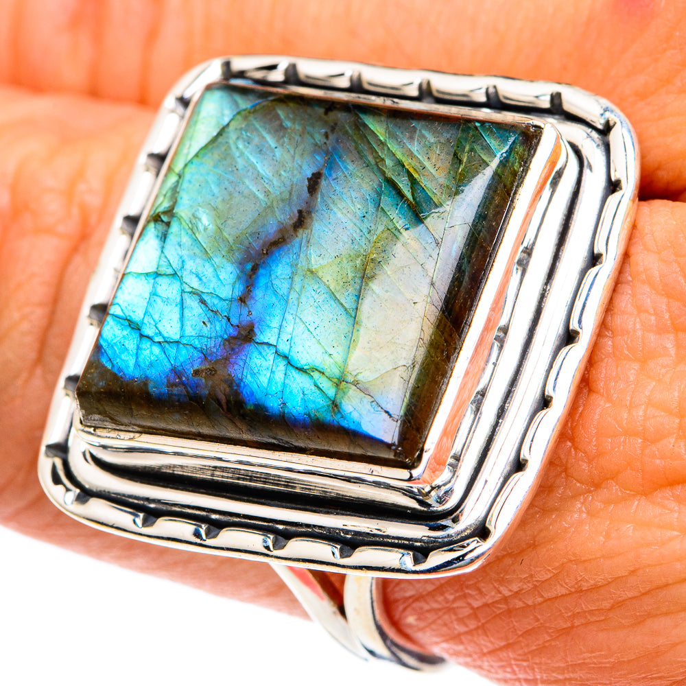 Labradorite Rings handcrafted by Ana Silver Co - RING82355