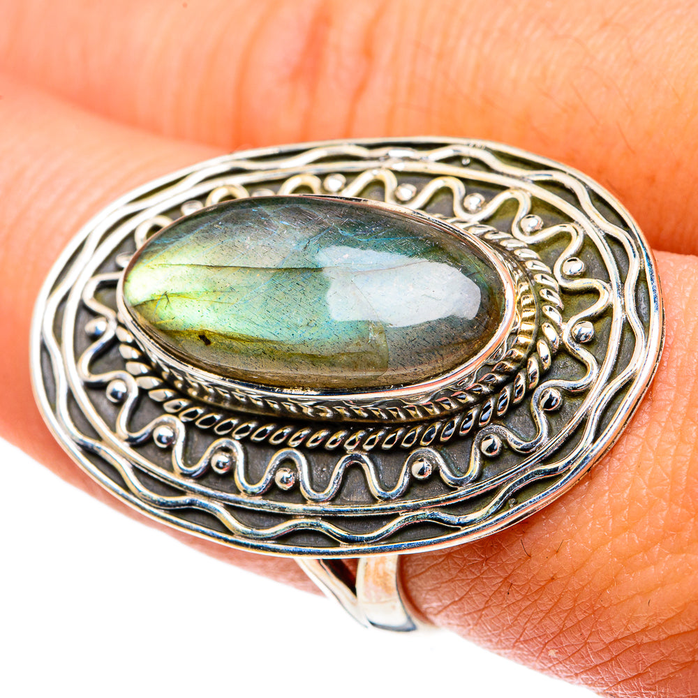Labradorite Rings handcrafted by Ana Silver Co - RING82363