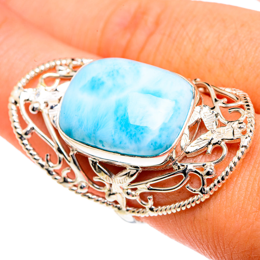 Larimar Rings handcrafted by Ana Silver Co - RING82369