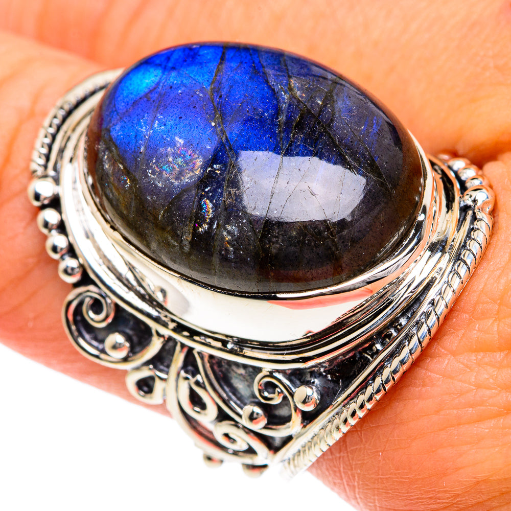Labradorite Rings handcrafted by Ana Silver Co - RING82372