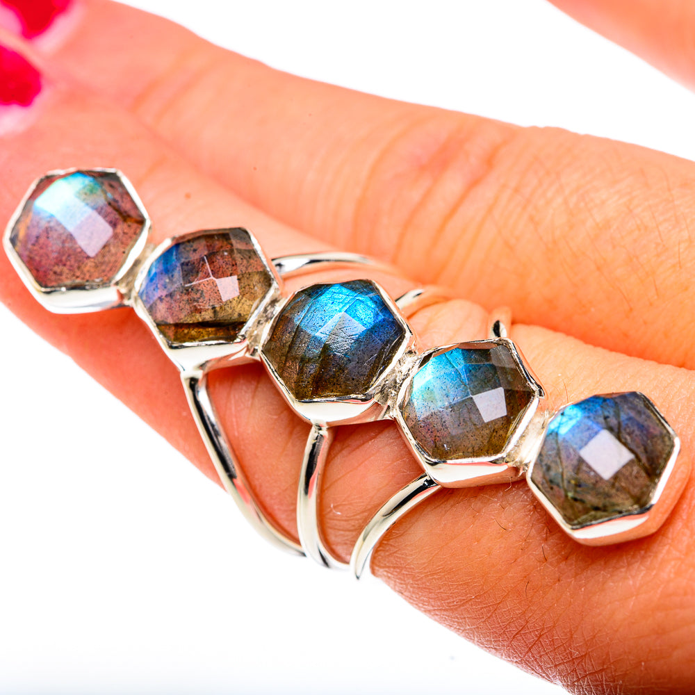 Labradorite Rings handcrafted by Ana Silver Co - RING82373