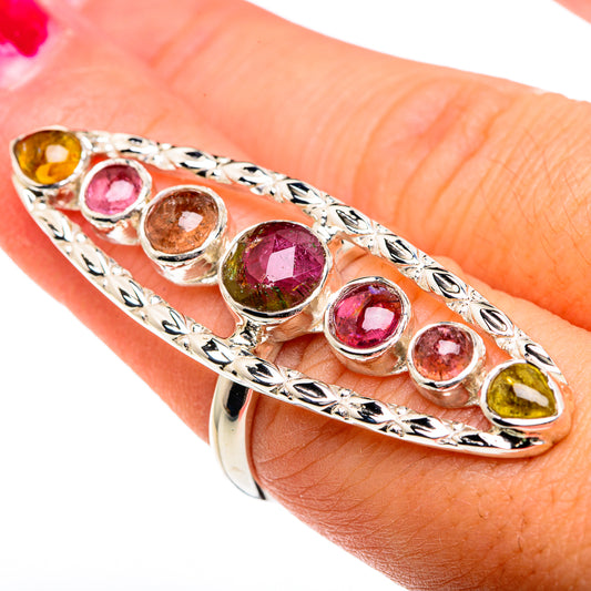 Watermelon Tourmaline Rings handcrafted by Ana Silver Co - RING82381