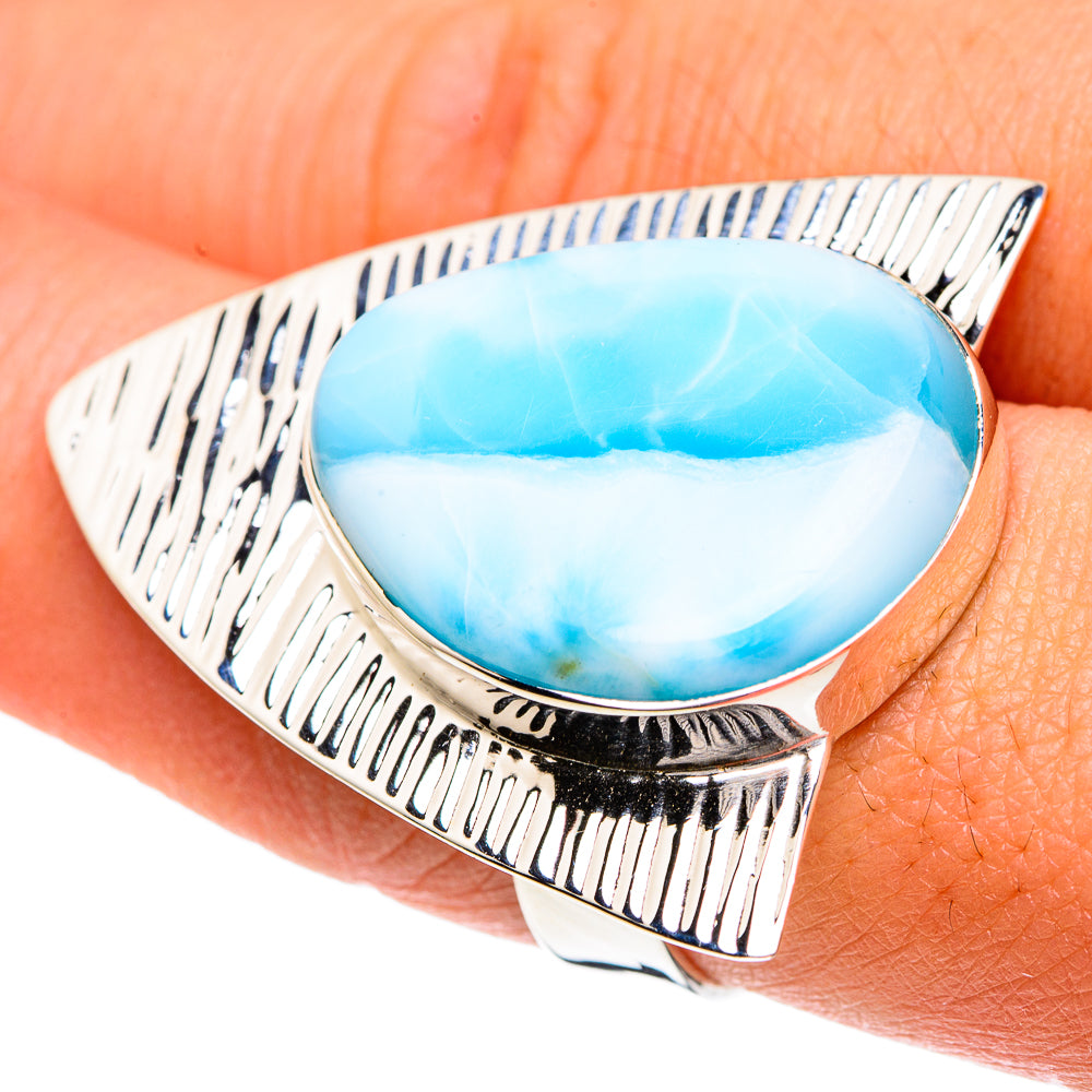Larimar Rings handcrafted by Ana Silver Co - RING82393