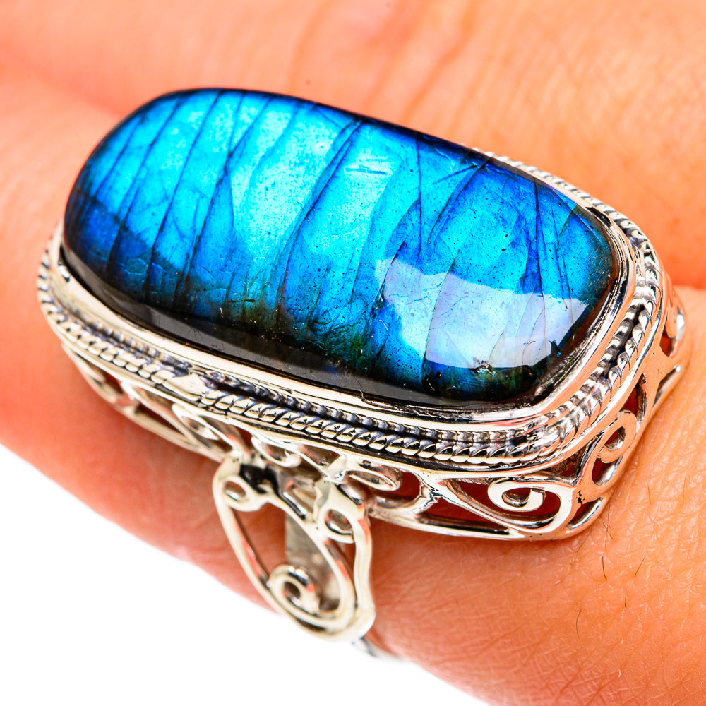 Labradorite Rings handcrafted by Ana Silver Co - RING82399