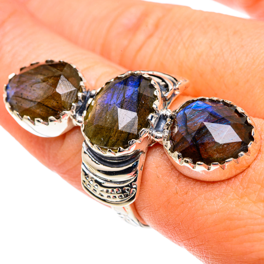 Labradorite Rings handcrafted by Ana Silver Co - RING82400