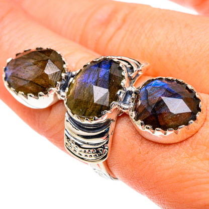 Labradorite Rings handcrafted by Ana Silver Co - RING82400