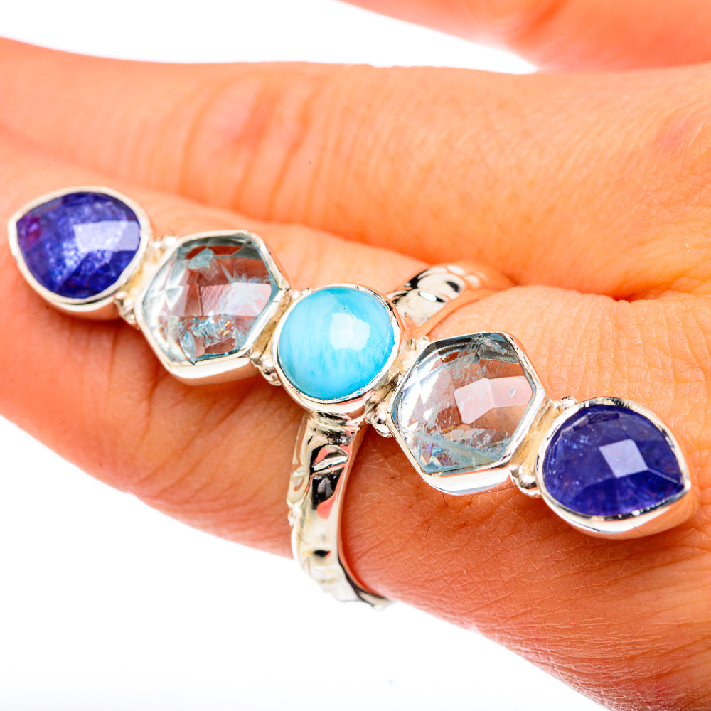 Larimar Rings handcrafted by Ana Silver Co - RING82402
