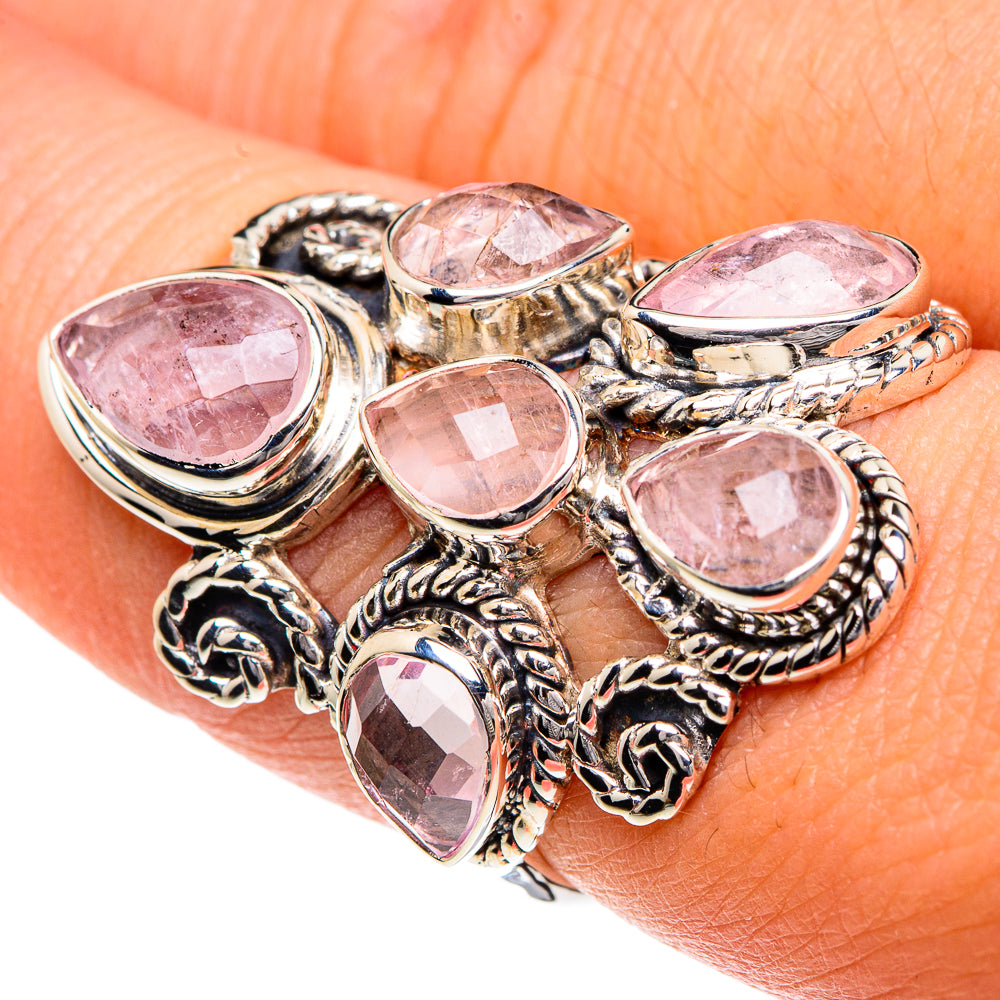 Rose Quartz Rings handcrafted by Ana Silver Co - RING82404