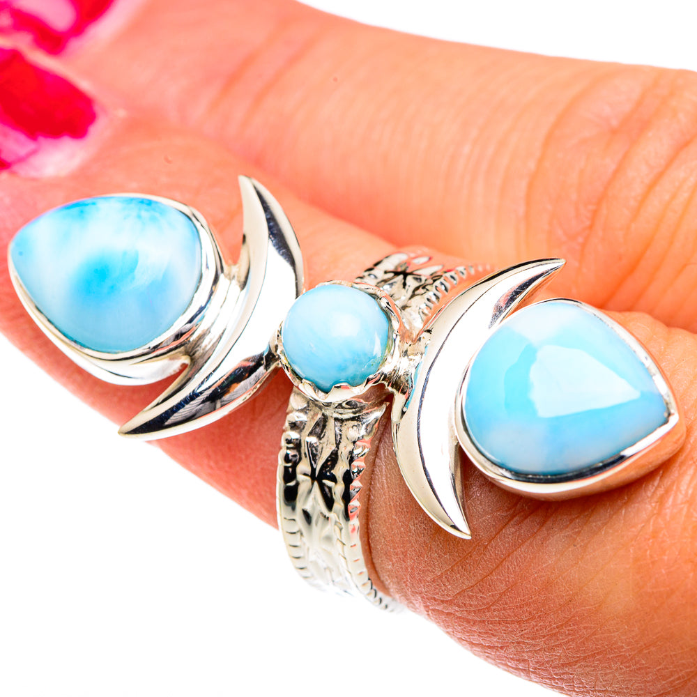 Larimar Rings handcrafted by Ana Silver Co - RING82416