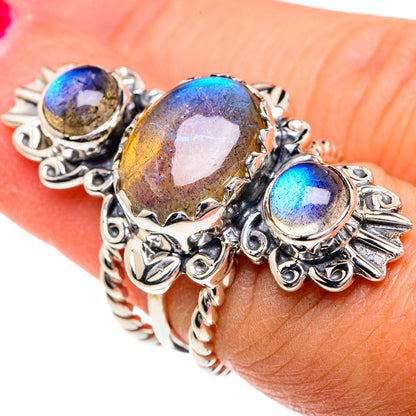 Labradorite Rings handcrafted by Ana Silver Co - RING82424