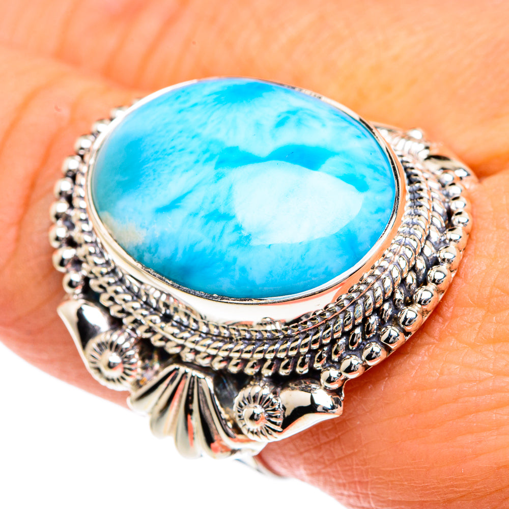 Larimar Rings handcrafted by Ana Silver Co - RING82431
