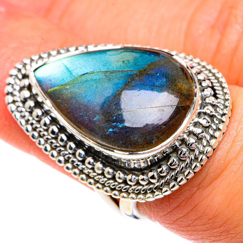 Labradorite Rings handcrafted by Ana Silver Co - RING82456